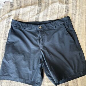 Lululemon Athletica Blue Flat Front Shorts Sleek Design